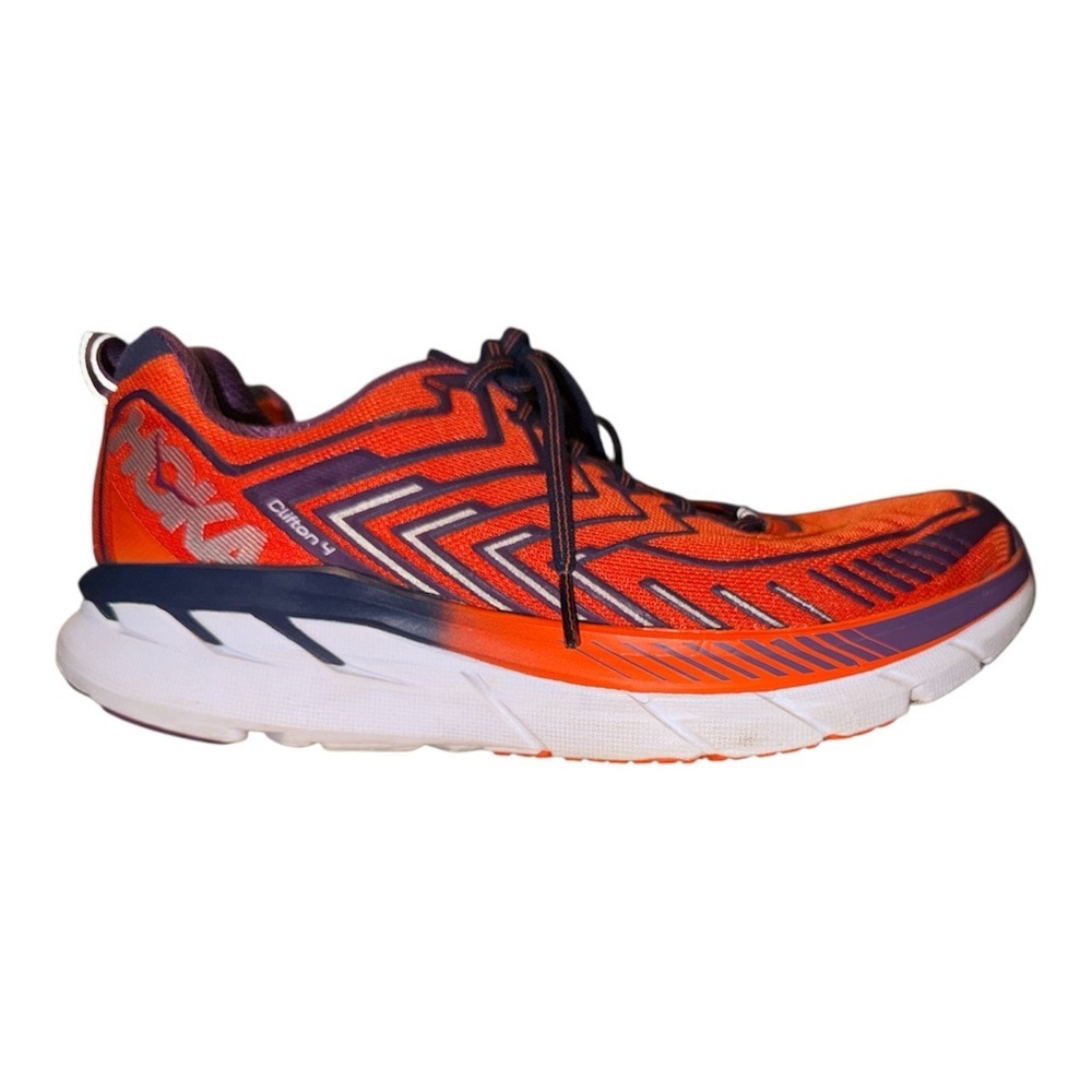 Hoka One One Women's Vibrant Orange and Navy Athletic Shoes